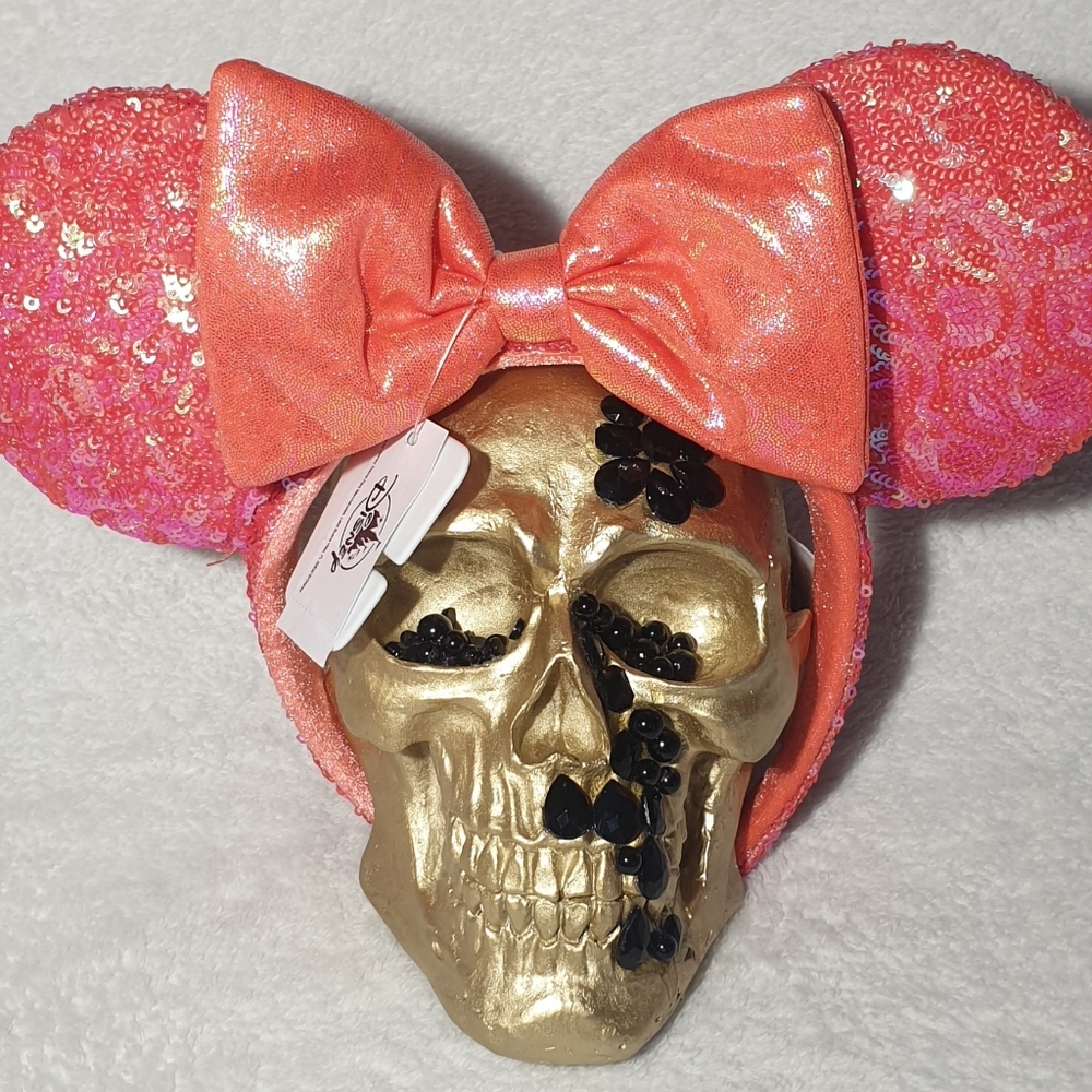 Disney Park Minnie Mouse Coral Headband/Ears